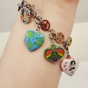 Peace Charm Bracelet Y2K